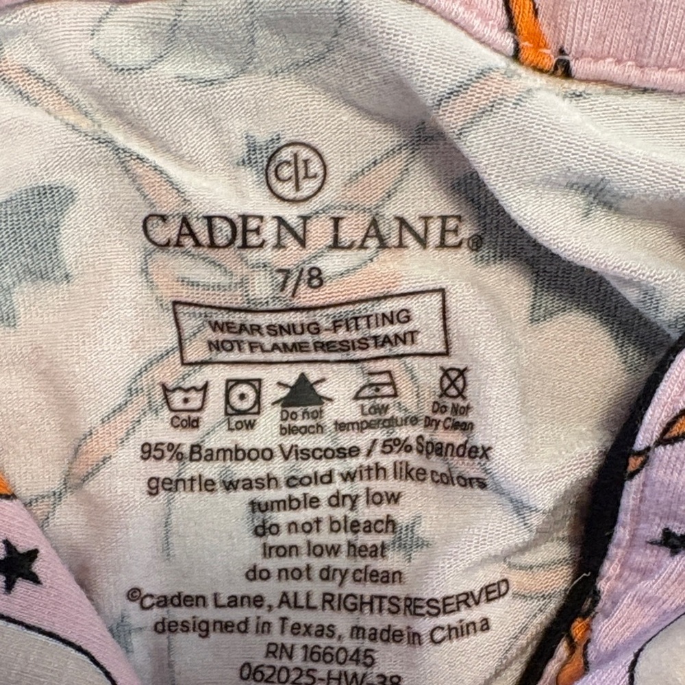 Caden Lane Ghost and Bat Kids Pajama Set - Pink and Black - Picture 2 of 2